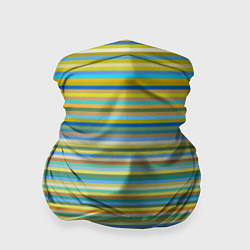 Бандана-труба Горизонтальные разноцветные полосы, цвет: 3D-принт