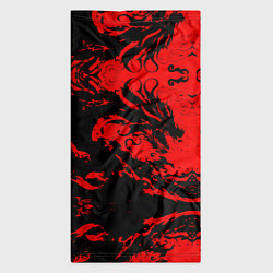 Бандана-труба Черный дракон на красном небе, цвет: 3D-принт — фото 2