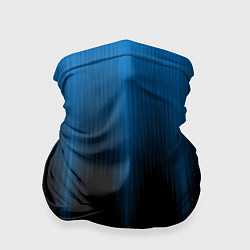 Бандана-труба Сине-черный градиент в полоску, цвет: 3D-принт