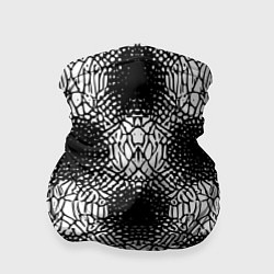 Бандана-труба Симметричная черно-белая паутина, цвет: 3D-принт