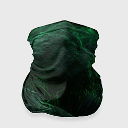 Бандана-труба Темно зеленая абстракция, цвет: 3D-принт