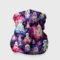 Бандана-труба Хэллоуин Акварельные привидения, цвет: 3D-принт