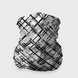 Бандана-труба Чёрно-белая сеть, цвет: 3D-принт