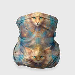Бандана-труба Мордашка котика узор, цвет: 3D-принт