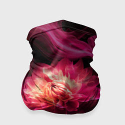 Бандана-труба Розовый цветок в огне - нейросеть, цвет: 3D-принт
