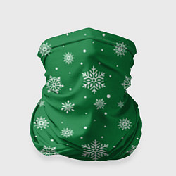 Бандана-труба Hello winter green snow, цвет: 3D-принт