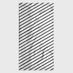 Бандана-труба Черно-белые полосы паттерн, цвет: 3D-принт — фото 2