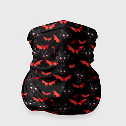 Бандана-труба Летучие мыши на Хеллоуин, цвет: 3D-принт
