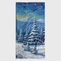 Бандана-труба Новогодние елки в снегу, цвет: 3D-принт — фото 2