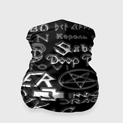Бандана-труба Логотипы рок групп металические, цвет: 3D-принт