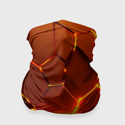 Бандана-труба Плиты абстрактные огненные, цвет: 3D-принт