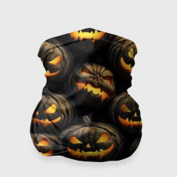 Бандана-труба Зловещие хэллоуинские тыквы, цвет: 3D-принт