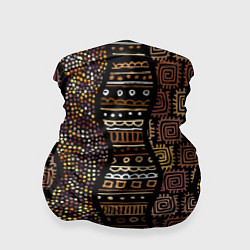 Бандана-труба Волнистый этнический орнамент, цвет: 3D-принт