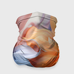 Бандана-труба Голубой и оранжевый цветок, цвет: 3D-принт