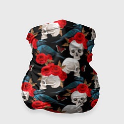 Бандана Skull in roses