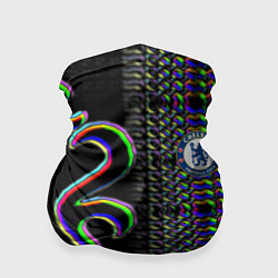 Бандана-труба Chelsea fc glitch, цвет: 3D-принт