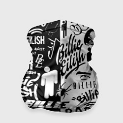 Бандана-труба Billie Eilish чернобелые битва лого, цвет: 3D-принт