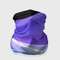 Бандана-труба Фиолетовая и голубая абстракция, цвет: 3D-принт