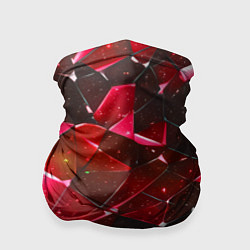 Бандана-труба Красное разбитое стекло, цвет: 3D-принт