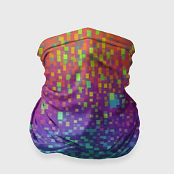 Бандана-труба Разноцветные пиксели, цвет: 3D-принт