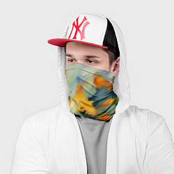 Бандана-труба Жёлтые и синие мазки, цвет: 3D-принт — фото 2