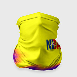Бандана-труба НБА баскетбол краски неоновые желтые, цвет: 3D-принт