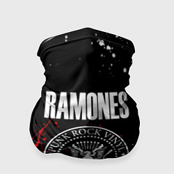 Бандана-труба Ramones краски метал группа, цвет: 3D-принт