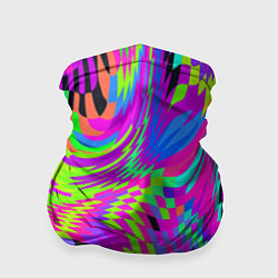 Бандана-труба Психоделический глитч, цвет: 3D-принт