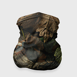 Бандана-труба Реалистичный охотничий камуфляж из ткани и листьев, цвет: 3D-принт
