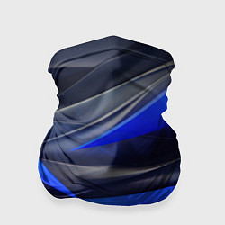 Бандана-труба Black and blue abstract background sport style, цвет: 3D-принт