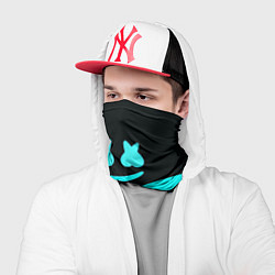 Бандана-труба Marshmello dj geometry, цвет: 3D-принт — фото 2