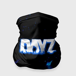 Бандана-труба Dayz синий огонь лого, цвет: 3D-принт