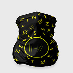 Бандана-труба Twenty one pilots pattern rock yellow, цвет: 3D-принт