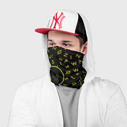 Бандана-труба Twenty one pilots pattern rock yellow, цвет: 3D-принт — фото 2