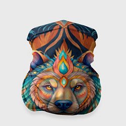 Бандана-труба Медведь шаман тотемное животное, цвет: 3D-принт