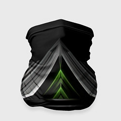 Бандана-труба Black green abstract nvidia style, цвет: 3D-принт