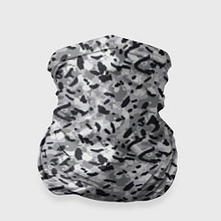 Бандана-труба Пикселированный городской серый камуфляж, цвет: 3D-принт