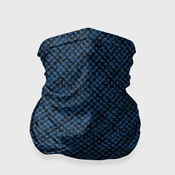 Бандана-труба Паттерн чёрно-синий мелкая клетка, цвет: 3D-принт