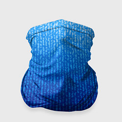 Бандана-труба Сине-голубой в вертикальную полоску, цвет: 3D-принт