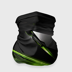 Бандана-труба Зеленая абстрактная конструкция в стиле nvidia, цвет: 3D-принт