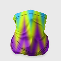 Бандана-труба Неоновые зигзаги, цвет: 3D-принт