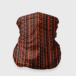 Бандана-труба Красно-коричневый искажённые полосы, цвет: 3D-принт
