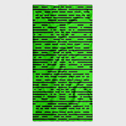 Бандана-труба Чёрные полосы на зелёном фоне, цвет: 3D-принт — фото 2