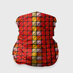 Бандана-труба Красные плитки, цвет: 3D-принт