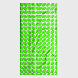 Бандана-труба Зелёные лепестки шестиугольники, цвет: 3D-принт — фото 2