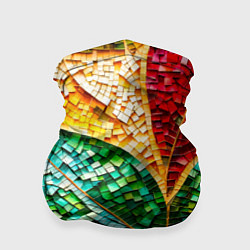 Бандана-труба Яркая мозаика с разноцветным абстрактным узором и, цвет: 3D-принт
