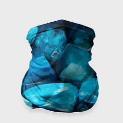 Бандана-труба Аквамарин камни минералы крупный план, цвет: 3D-принт
