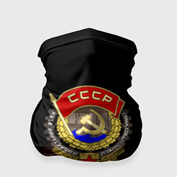 Бандана-труба СССР патриотический значок с серпом, цвет: 3D-принт
