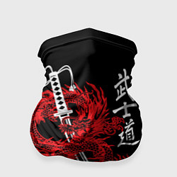 Бандана-труба Путь воина - кодекс самурая, цвет: 3D-принт