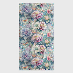 Бандана-труба Цветы и бабочки летний паттерн, цвет: 3D-принт — фото 2